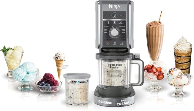 Ninja CREAMi Deluxe 11-in-1 XL Ice Cream Maker NC501, new, with 2 XL 24-oz pints (funnyswitch229 on eBay)