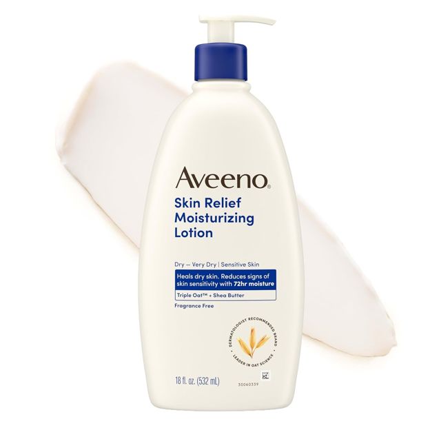 Aveeno Skin Relief Moisturizing Lotion, Fragrance-Free, 18 fl oz