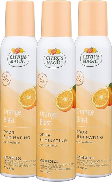 Citrus Magic Air Freshener Spray, Orange Blast, 3 Ounce, Pack of 3