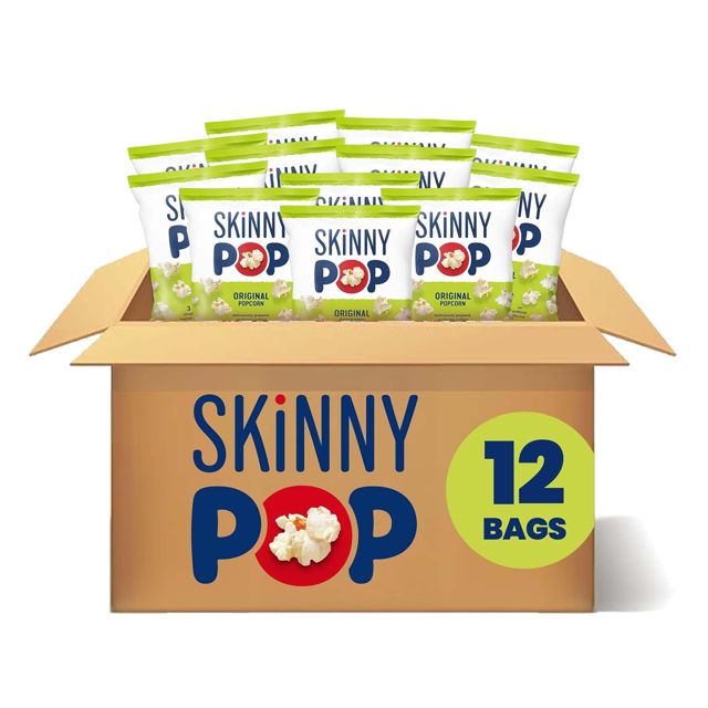 SKINNYPOP Original, Gluten Free Popcorn Individual Bags, 1 oz (12 Count)