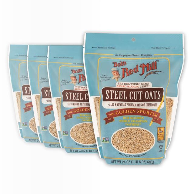 Bob's Red Mill Steel Cut Oats, 24 oz (4 Pack)