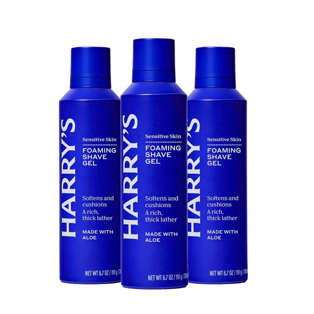 Harry's Foaming Shave Gel for Men with Aloe - 6.7 oz (3 Pack)