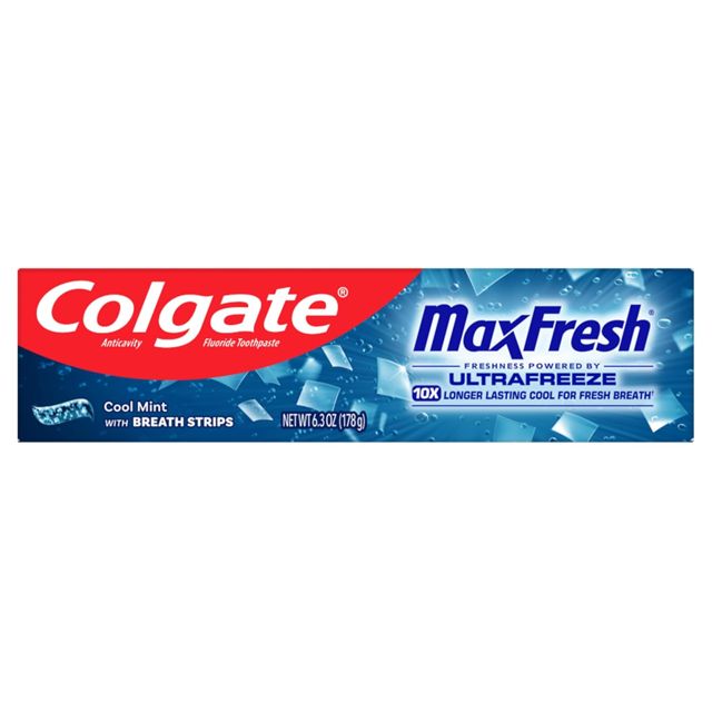 Colgate MaxFresh Fluoride Toothpaste, Cool Mint, 6.3 oz