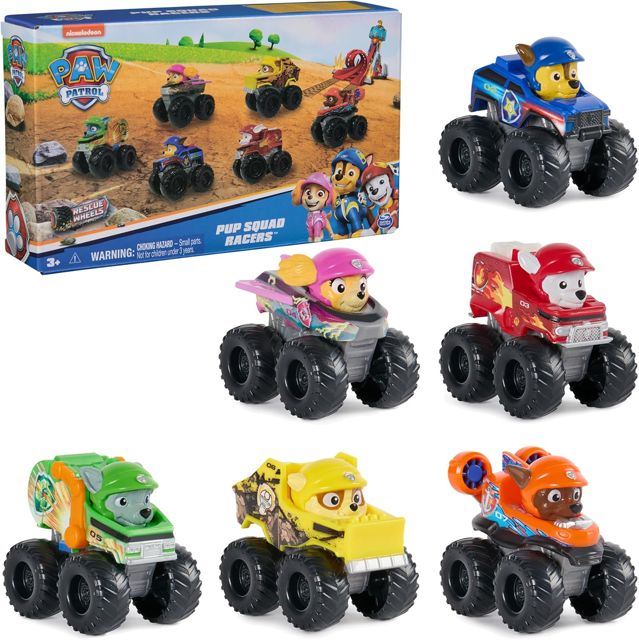 PAW Patrol Rescue Wheels 6-Piece Pup Squad Racers Vehicle Gift Set
