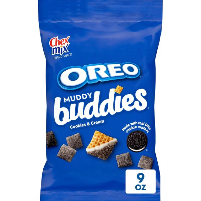 Chex Mix Muddy Buddies OREO Cookies & Cream Snack Mix, 9 oz