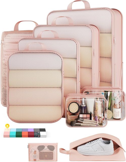 Veken 9-Piece Compression Packing Cubes