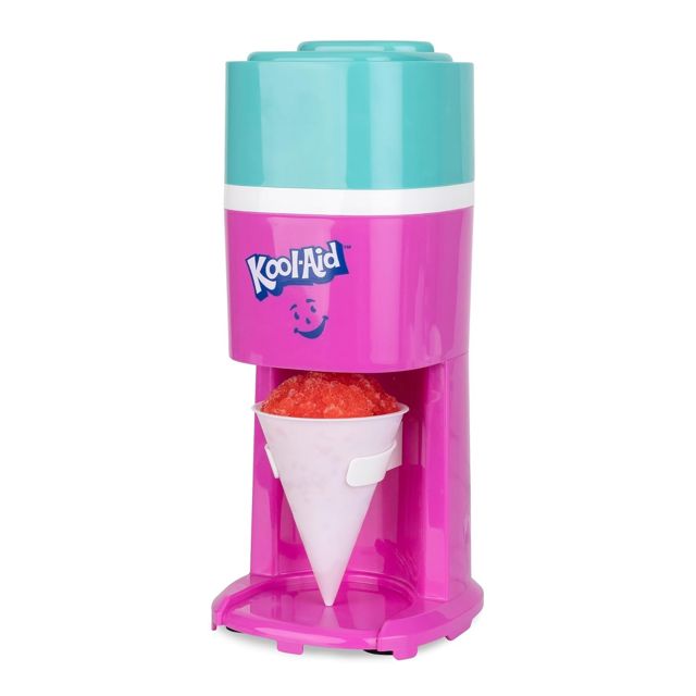 Kool-Aid Shave Ice and Snow Cone Machine (Nostalgia), Sharkleberry, with reusable cup and ice mold