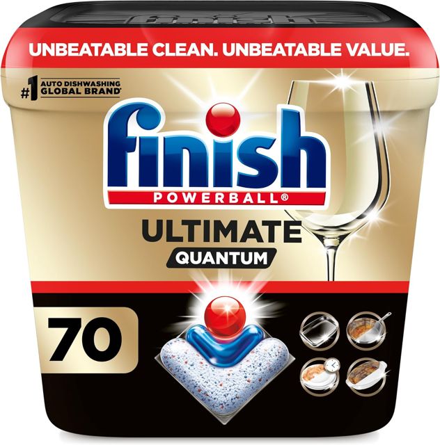Finish Ultimate Quantum Dishwasher Pods, Dish Detergent, Fresh Scent, 70ct