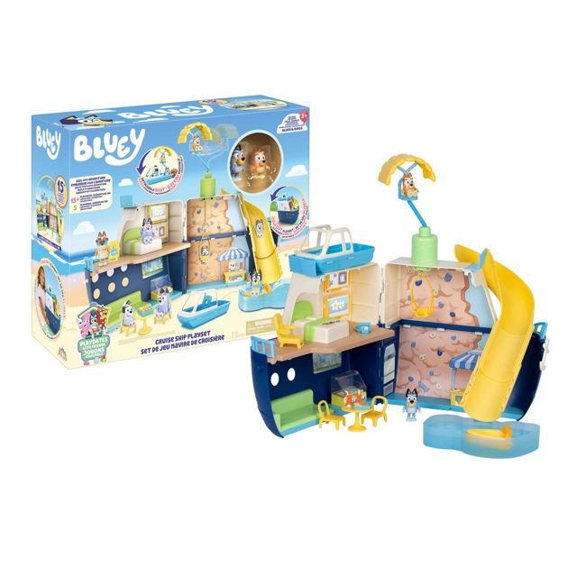 Bluey Cruise Ship Playset with Bluey & Bingo figures (5 play areas)